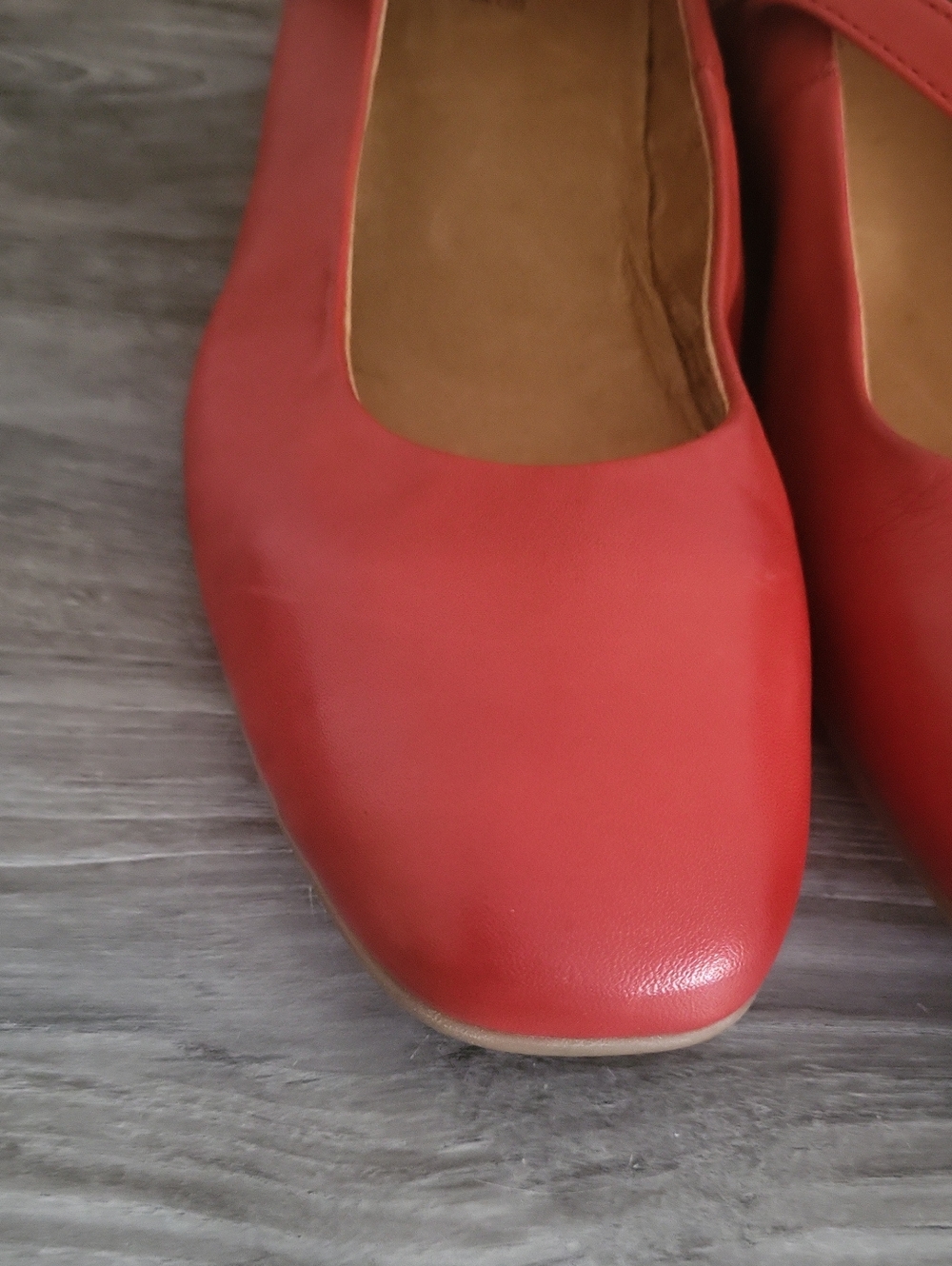 Miz Mooz Zahara Red Leather Mary Jane Flats Size 40 - Picture 9 of 12